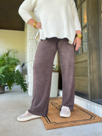 CozyChic Ultra Lite Ribbed Lounge Pants - Java