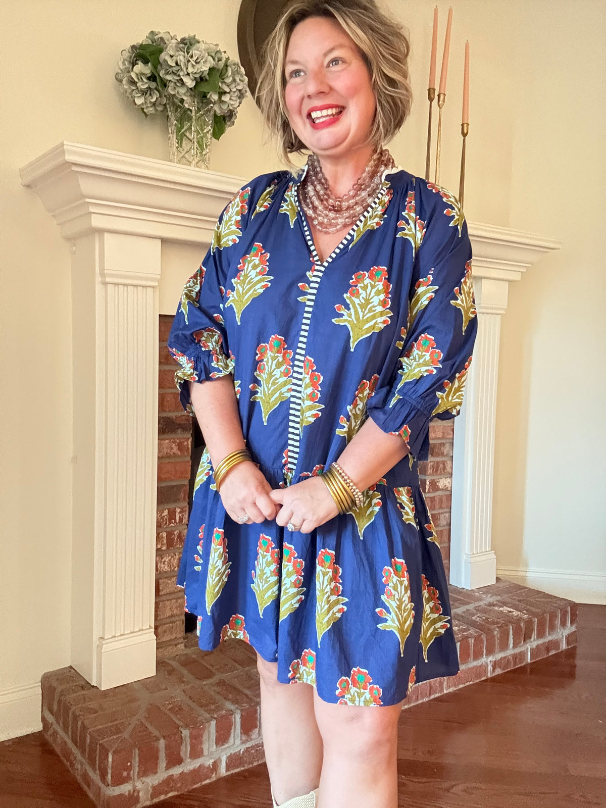 Amber Dress w/ Orange Floral