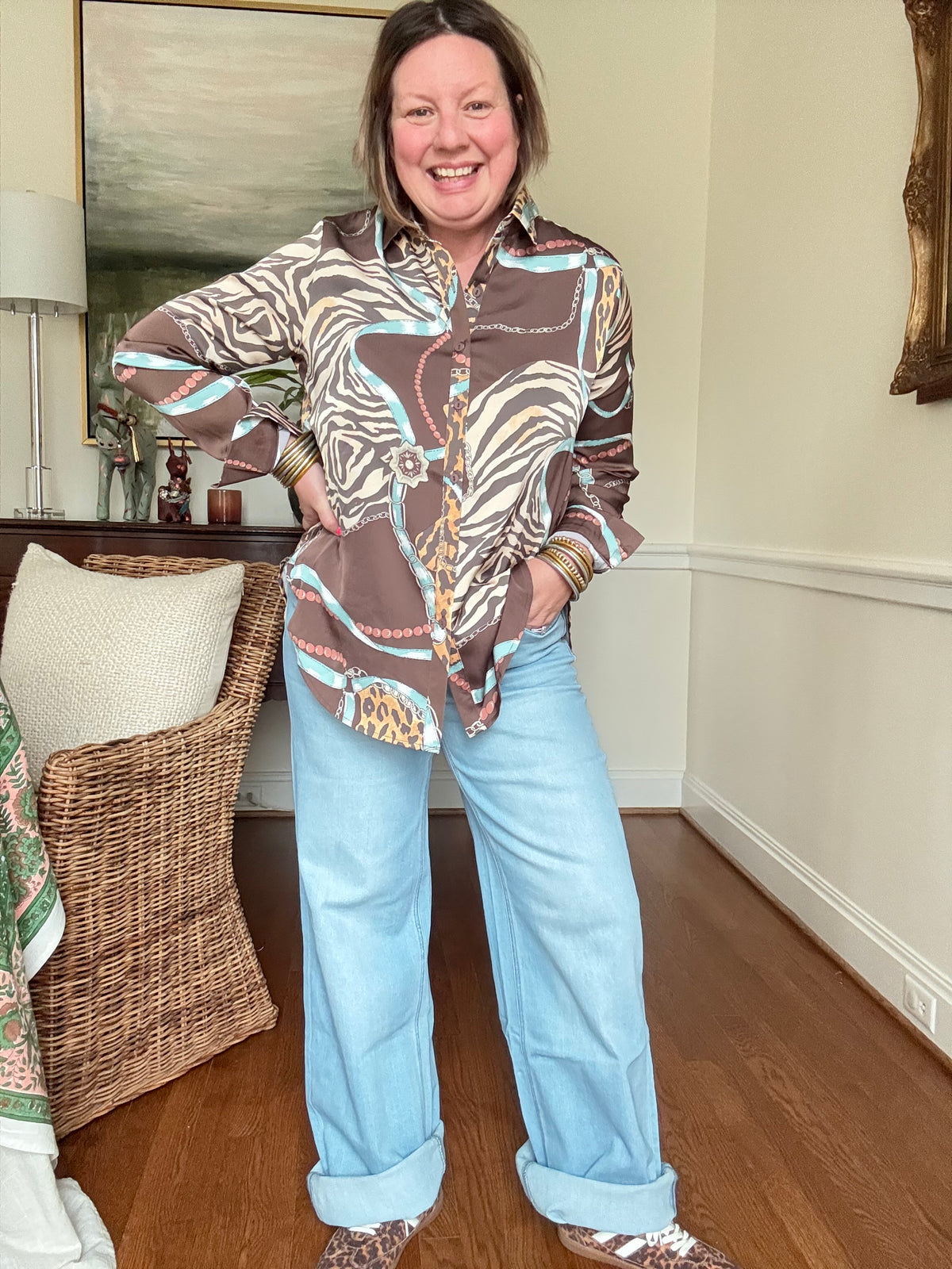 Olivia Super High Rise Wide Leg Jean