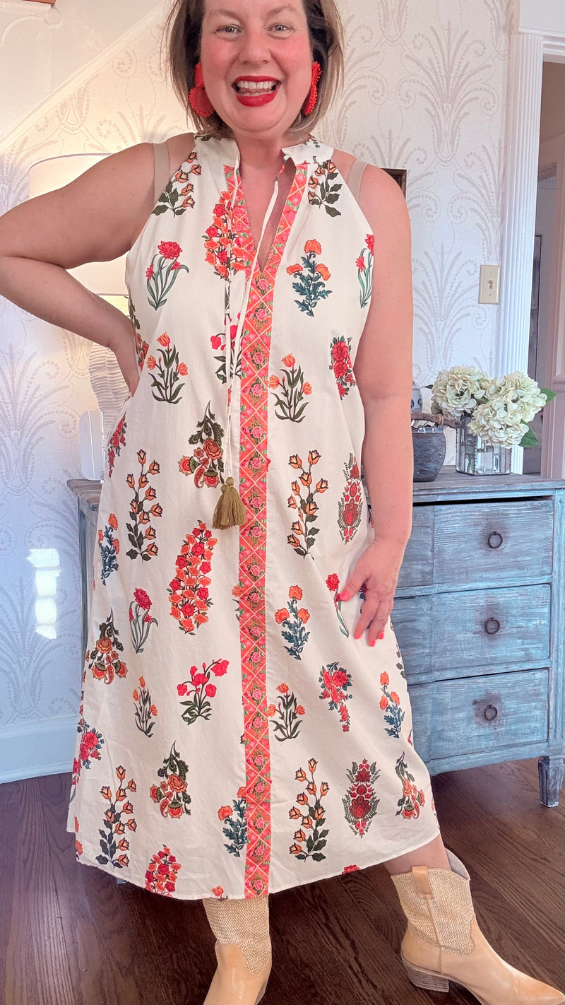 Halter Floral Pattern Dress