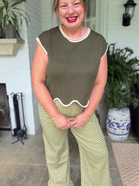 Knit Top with Trim Detail Top