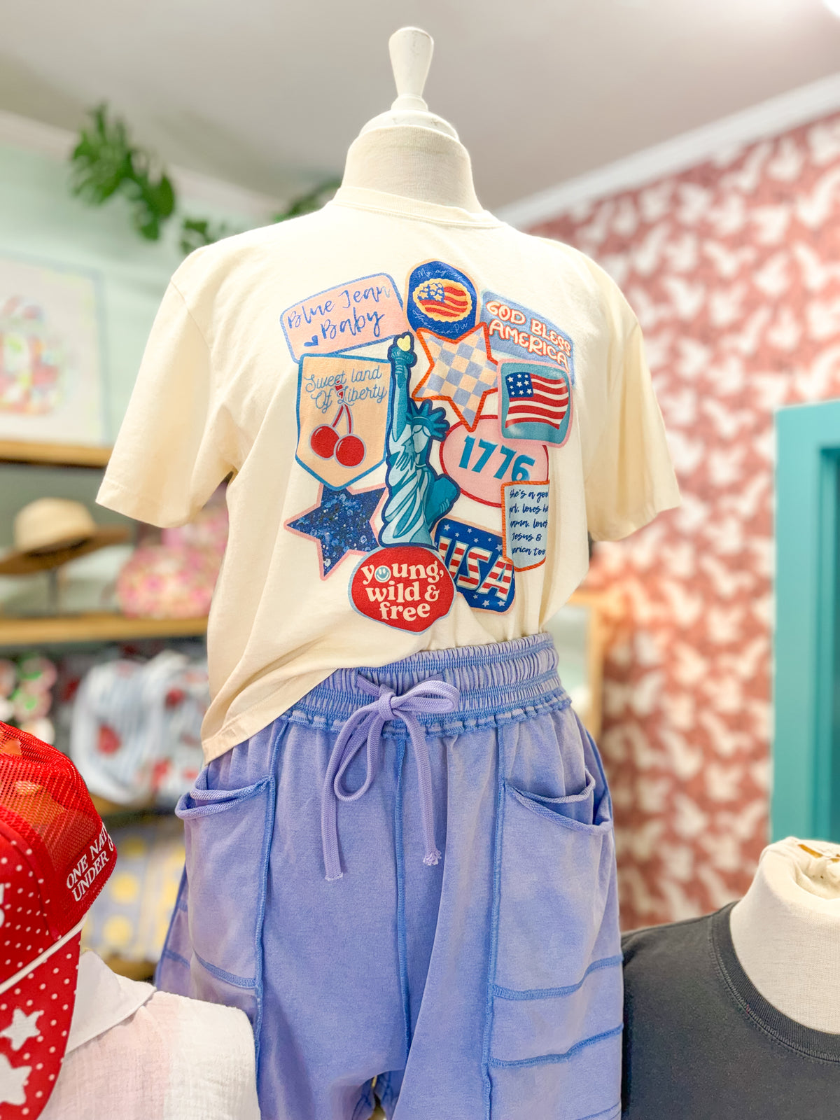Utility French Terry Shorts - Periwinkle