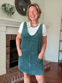 Rosie Corduroy Romper - Washed Teal
