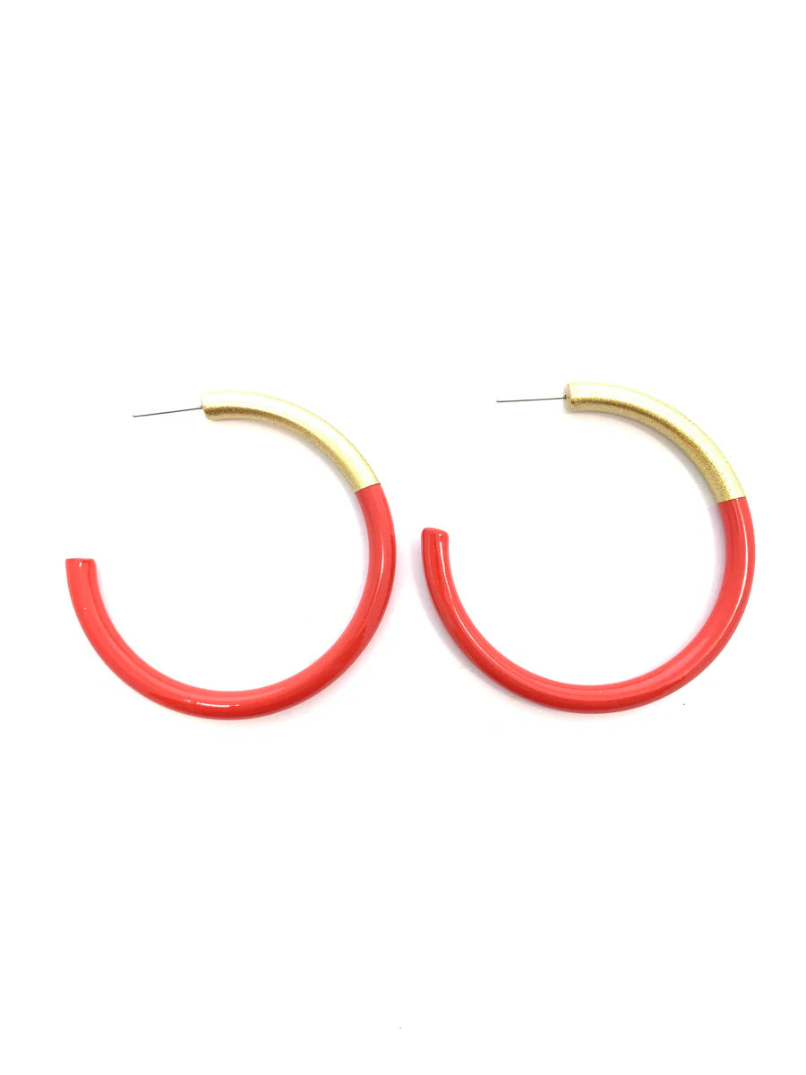 LIZ Large Hoop - Tomato Red