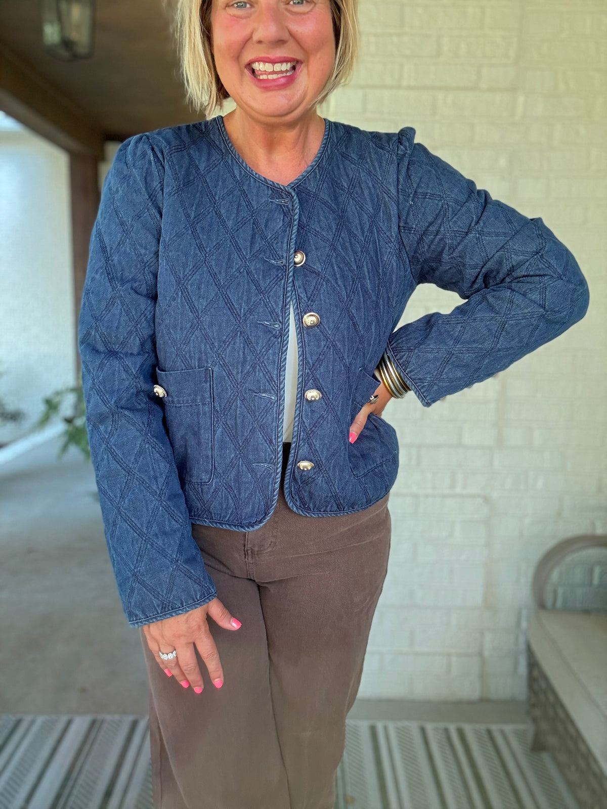 Callie Denim Quilted Jacket