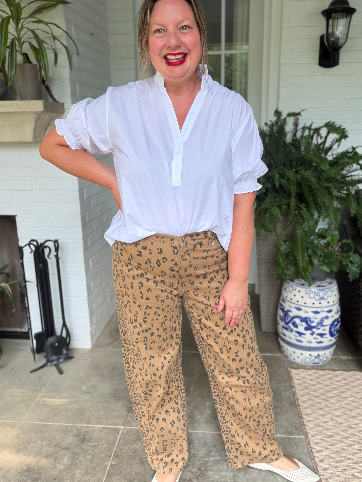 Balloon Sleeve Blouse - White