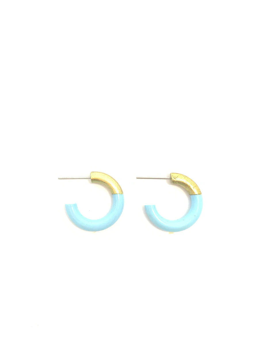 LIZ Small Hoop - Baby Blue