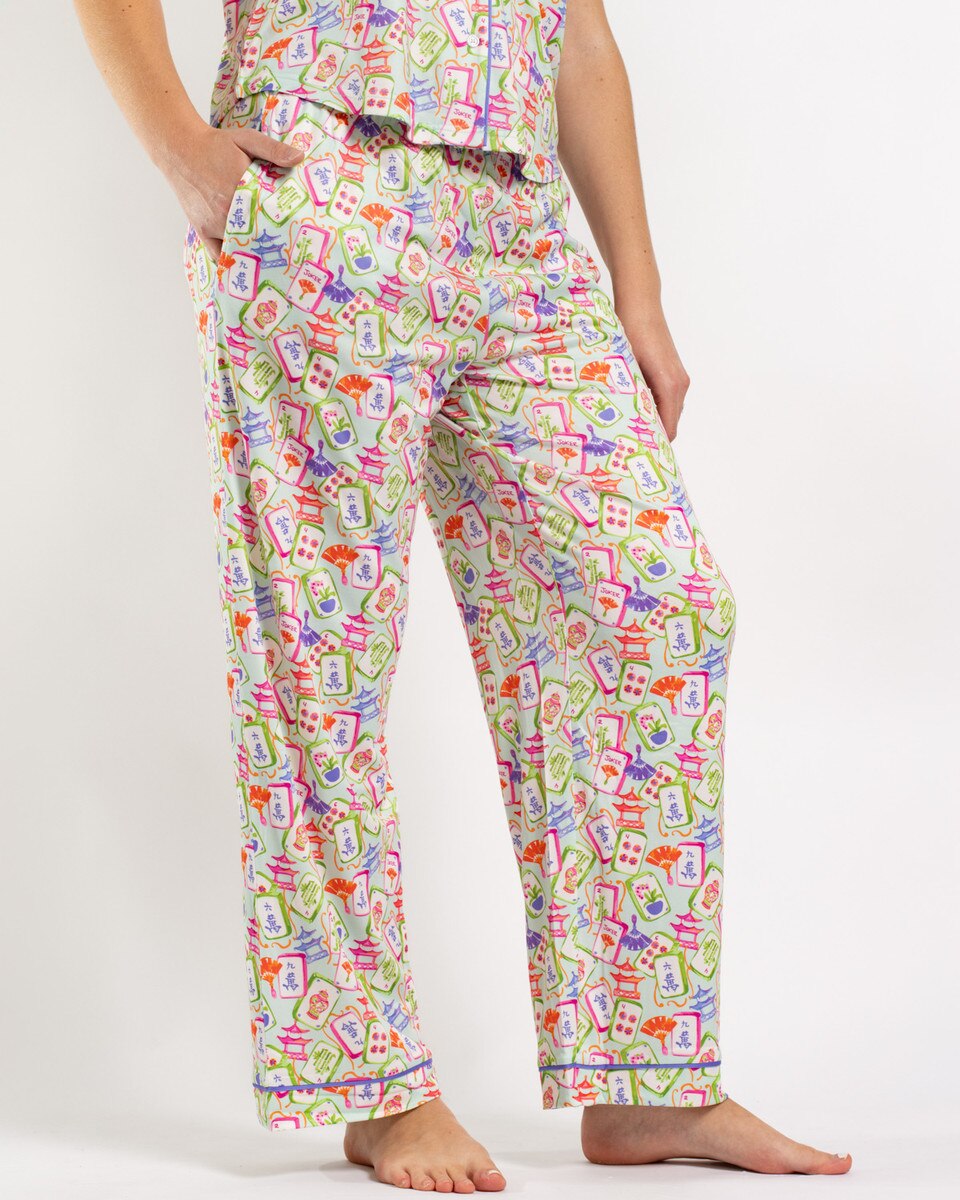 Mahjong Dreams Sleep Pants - Blue/Multi