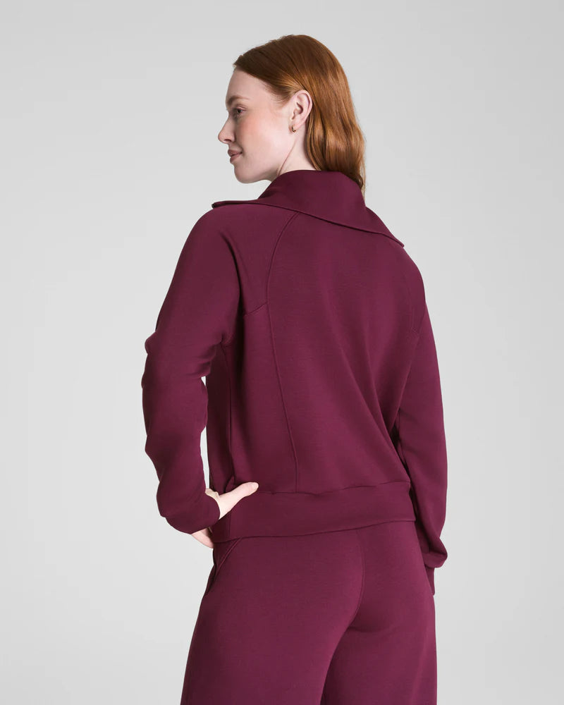 SPANX AirEssentials Lightweight Half Zip - Plum Berry