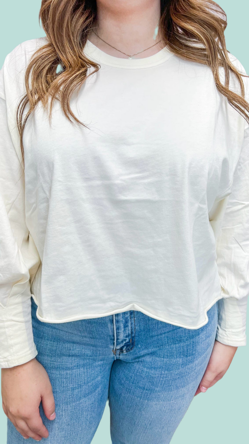 Essential Long Sleeve Tee - Cream