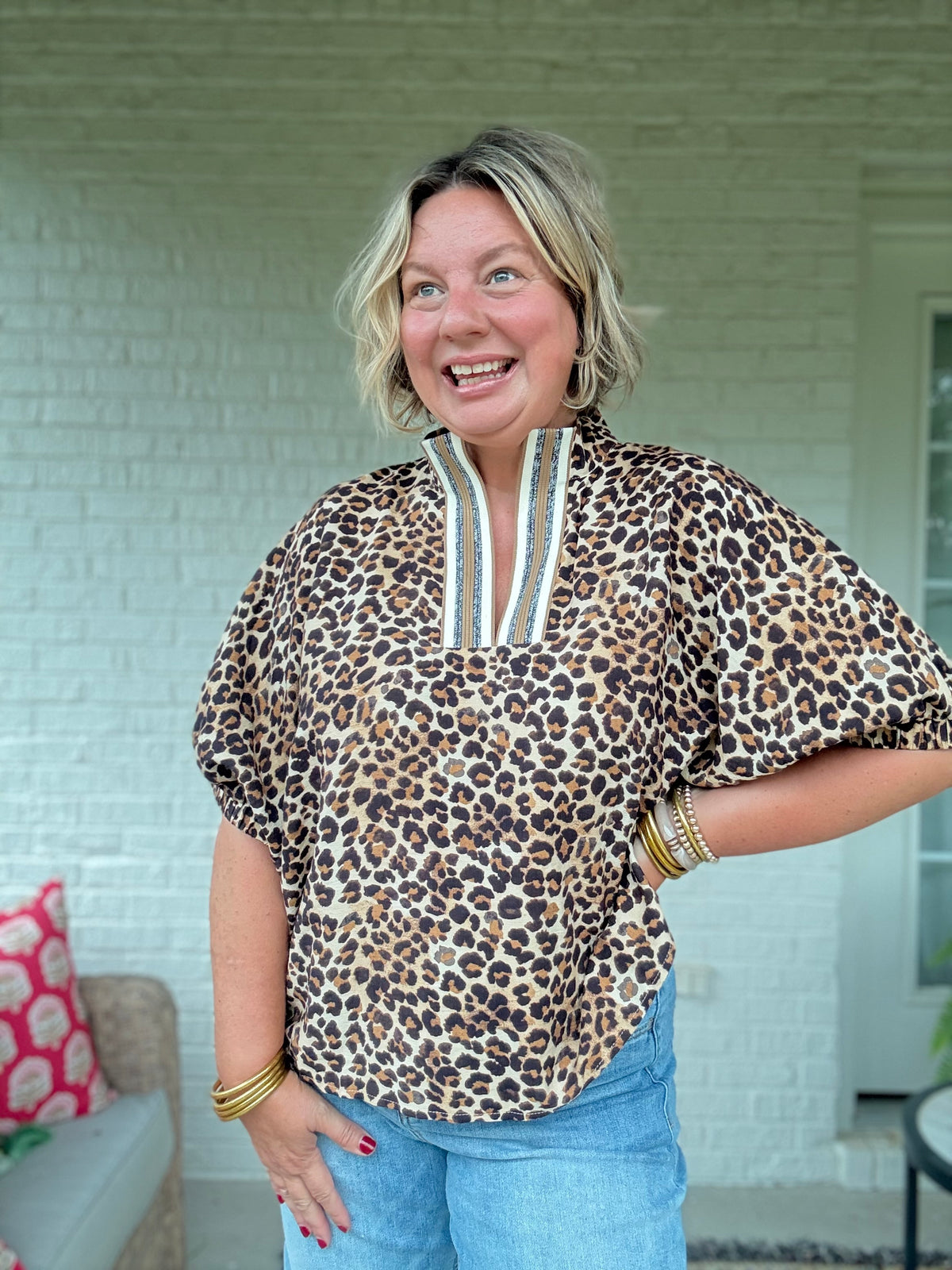 Anna Animal Print Top