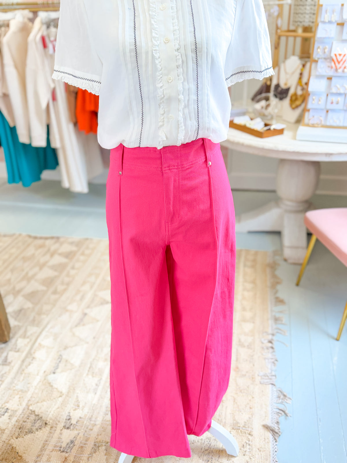 Hot Pink Wide Leg Pants