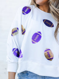 Millie Sweatshirt - Purple & Gold