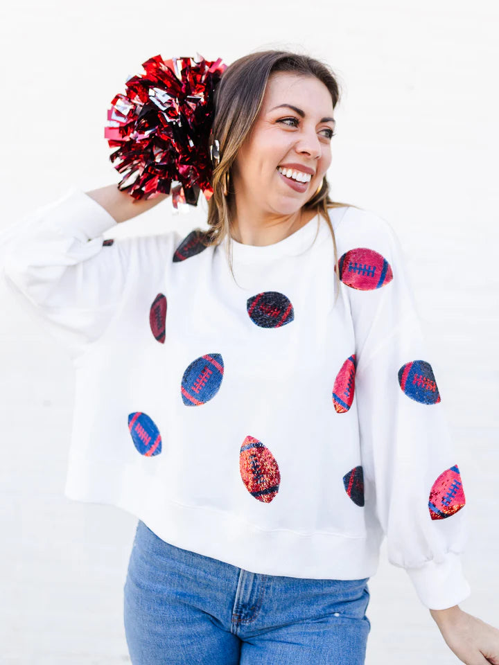 Millie Sweatshirt - Navy & Red