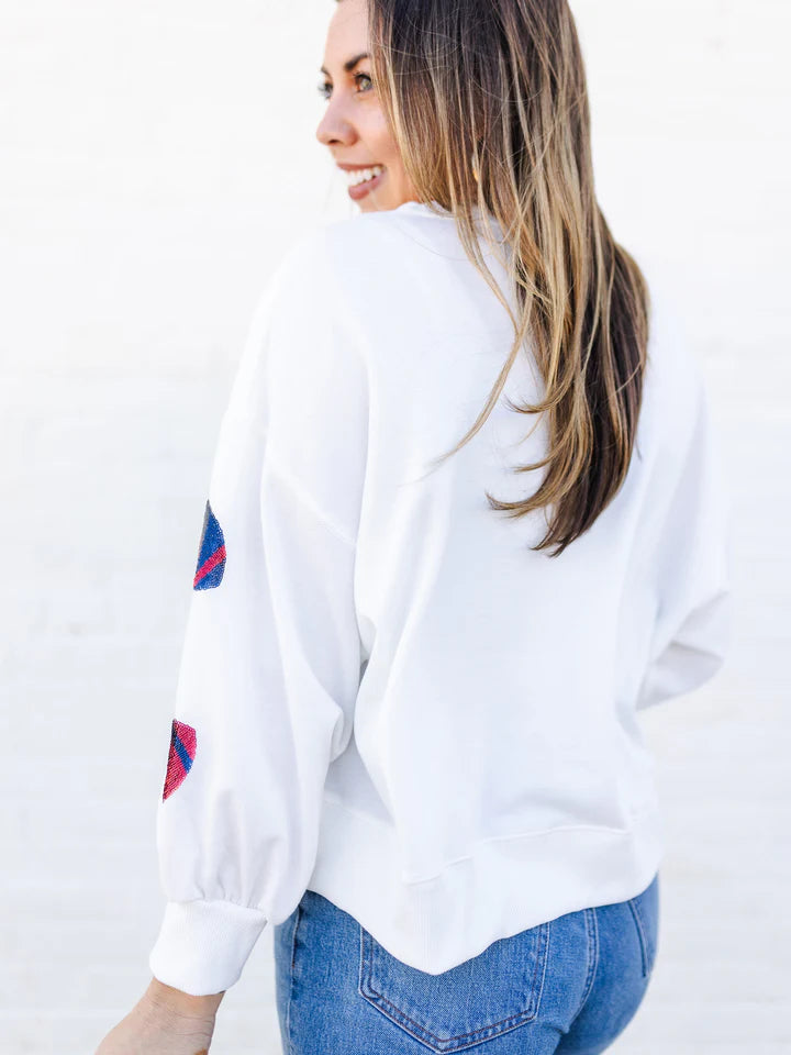 Millie Sweatshirt - Navy & Red