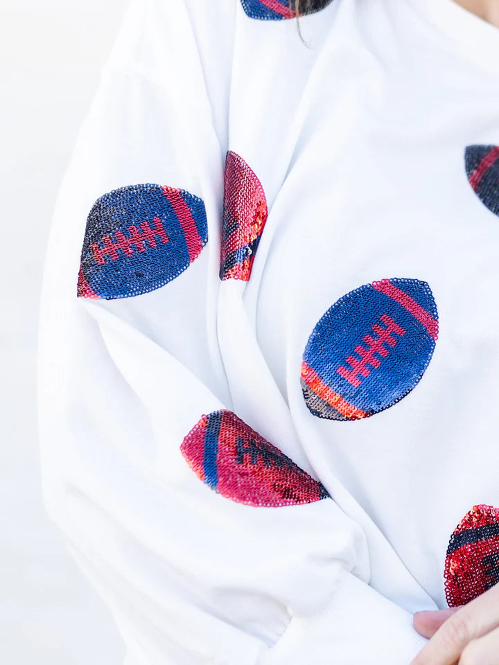 Millie Sweatshirt - Navy & Red