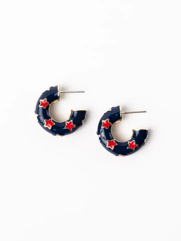 Ole Miss Rebel Star Earrings - Small