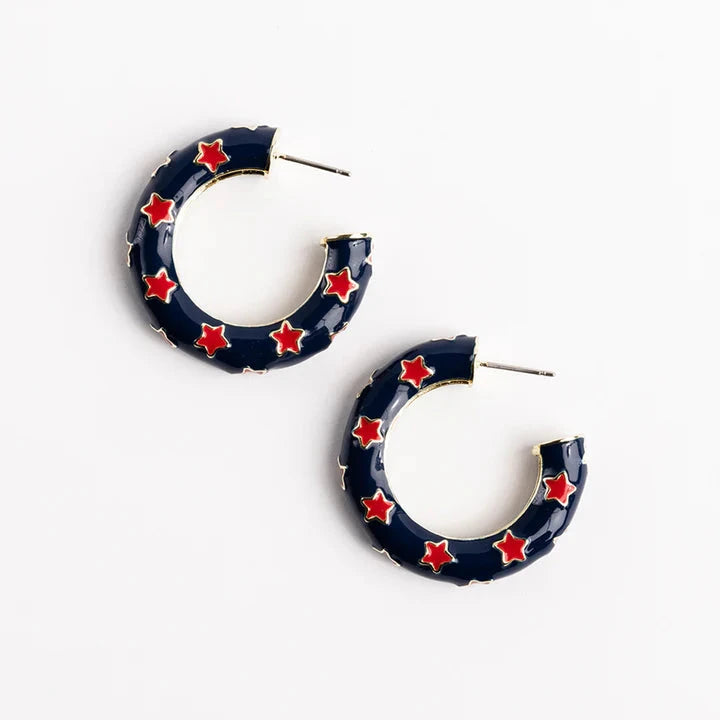 Ole Miss Rebel Star Earrings - Medium