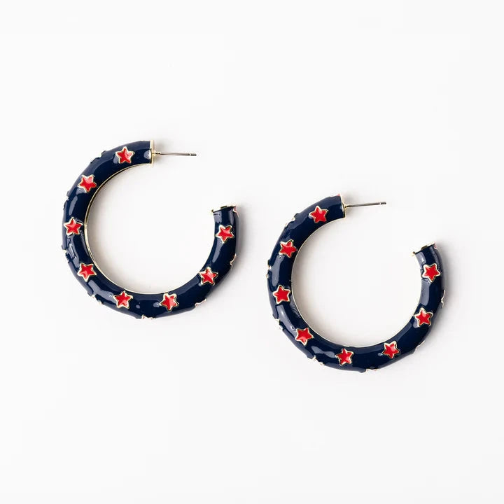 Ole Miss Rebel Star Earrings - Large