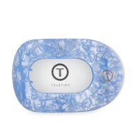 TELETIES - Flat Round Hair Clip | Large | Blue Lagoon
