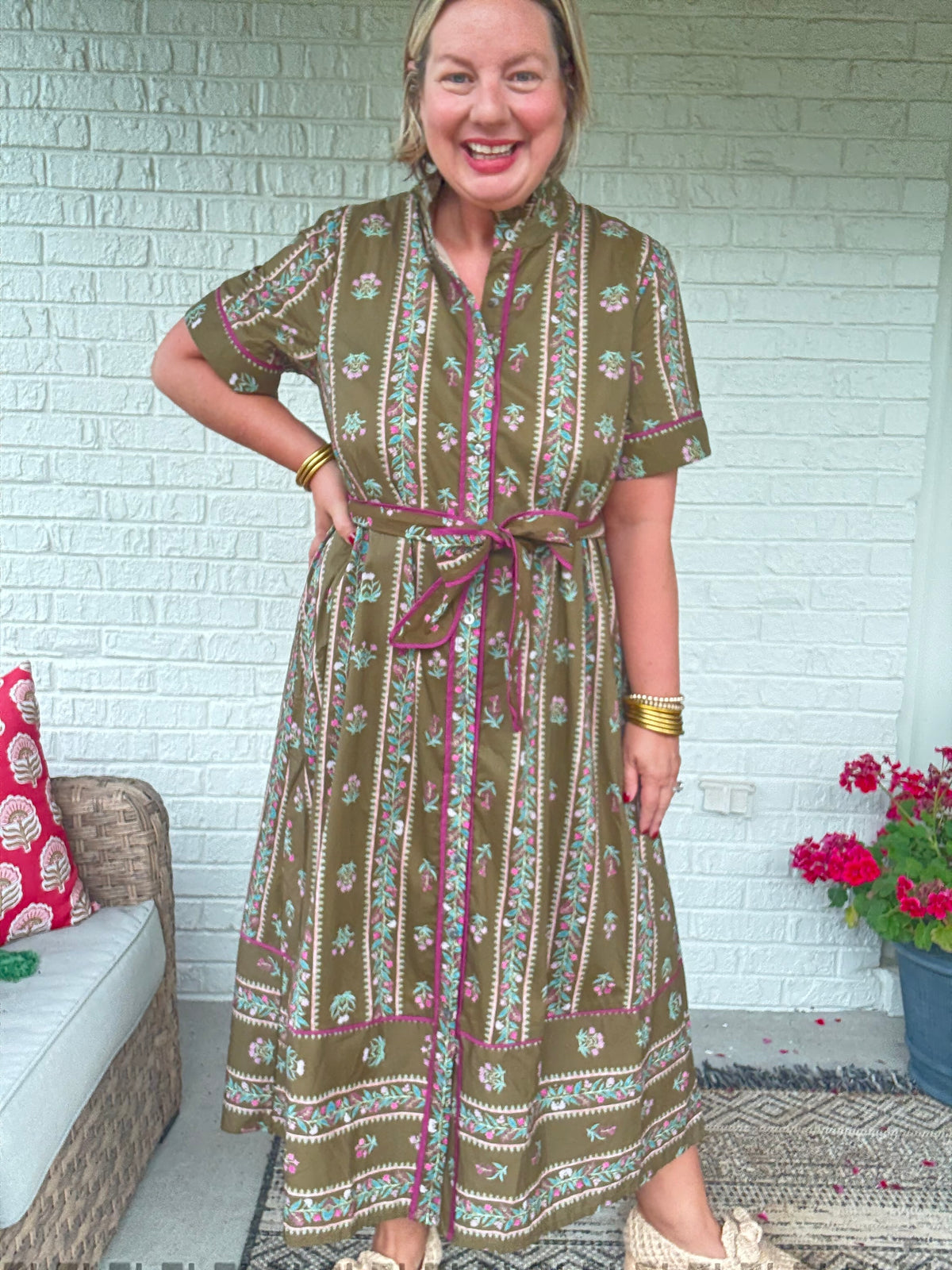 Lila Vine Dress - Brown