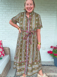 Lila Vine Dress - Brown