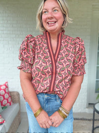 Marlowe Top - Terracotta