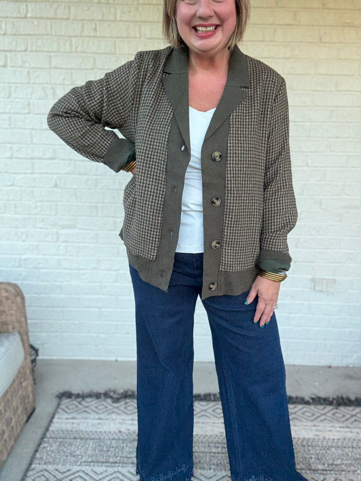 Tilly Tweed Jacket - Forest Green