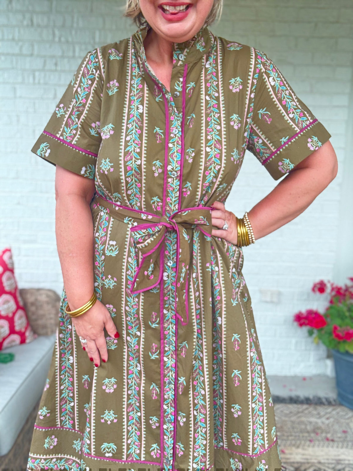 Lila Vine Dress - Brown