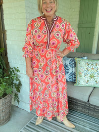 Palmer Orange Maxi Dress
