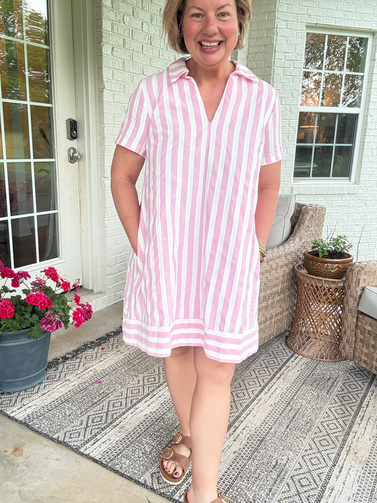 Spring Fling Pink Stripe Dress