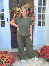 SPANX AirEssentials Wide Leg Pant - Monstera Petite