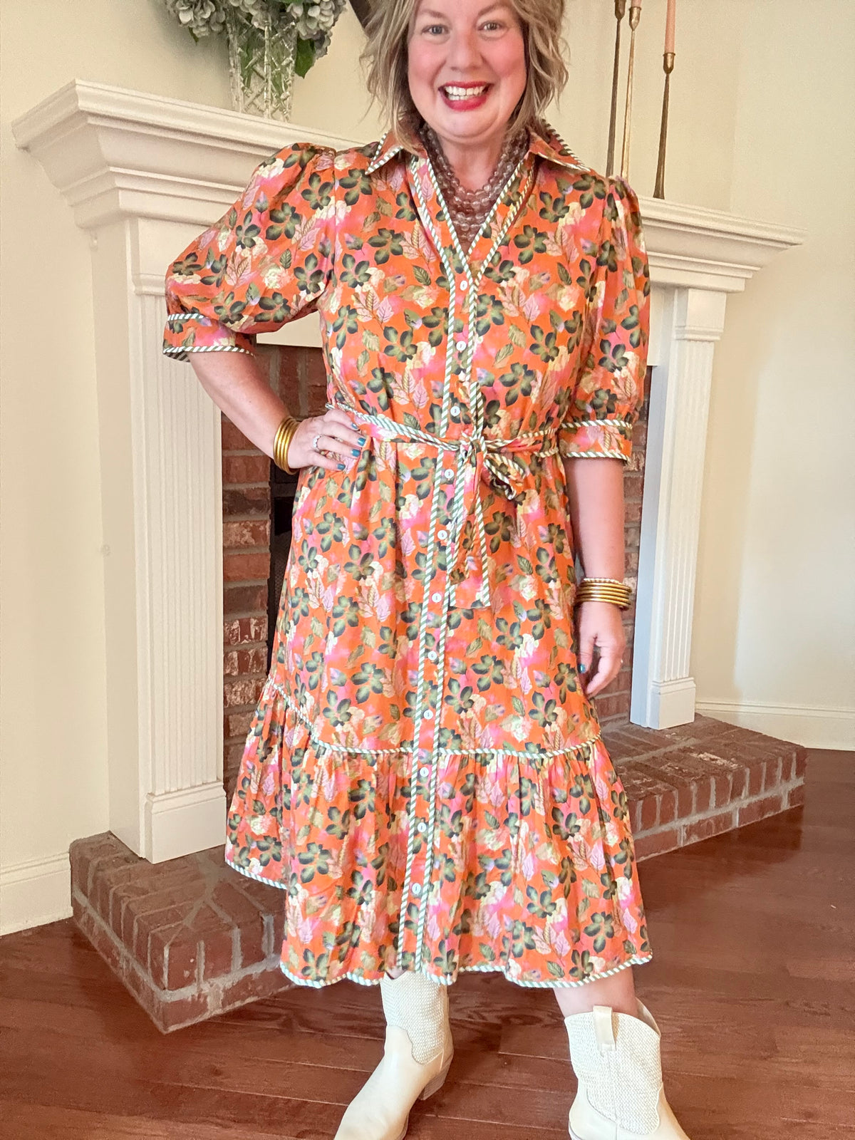 Maple Lane Dress w/ Tie Waist