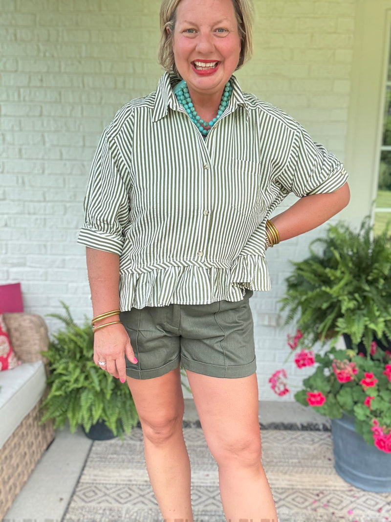 Freshly Picked Olive Shorts