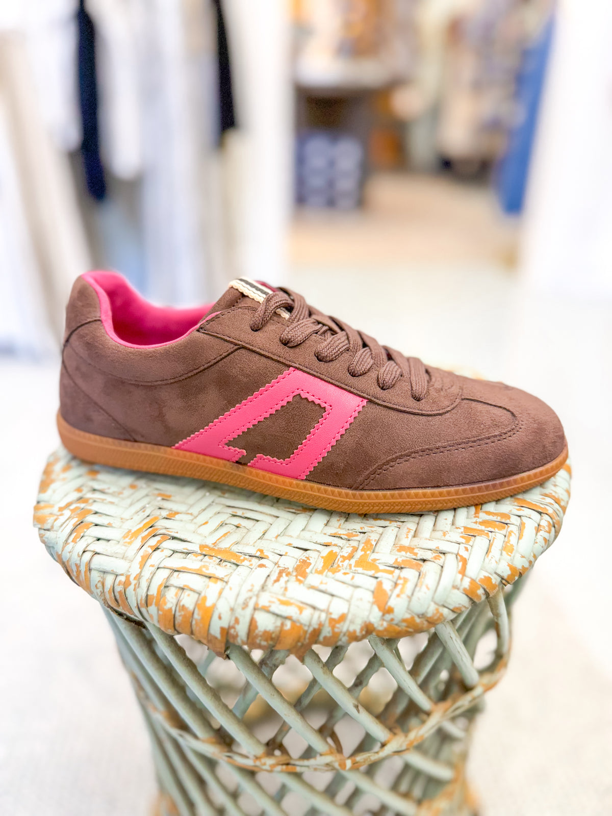 Saffron Sneaker - Brown and Pink