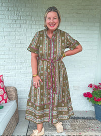 Lila Vine Dress - Brown