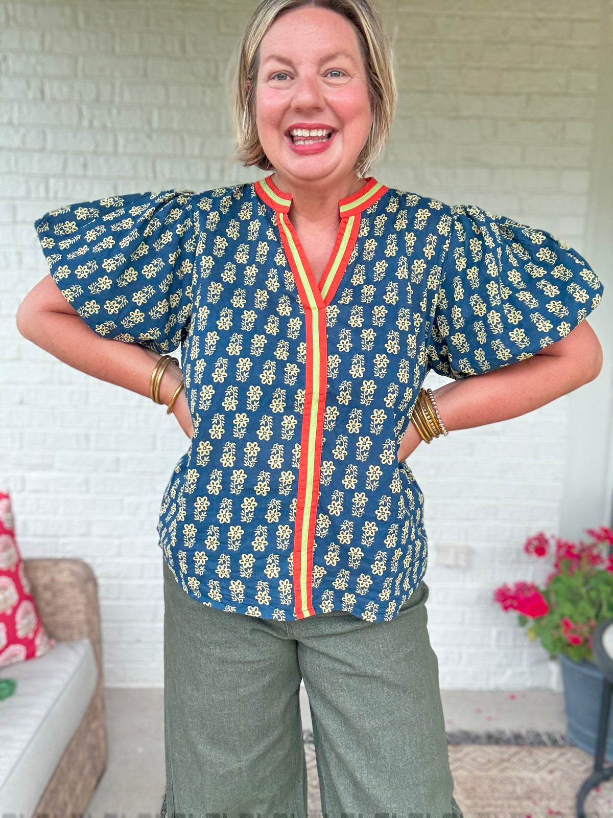 Sienna Bloom Navy Top