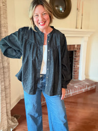 Cowgirl Crush Black Denim Top