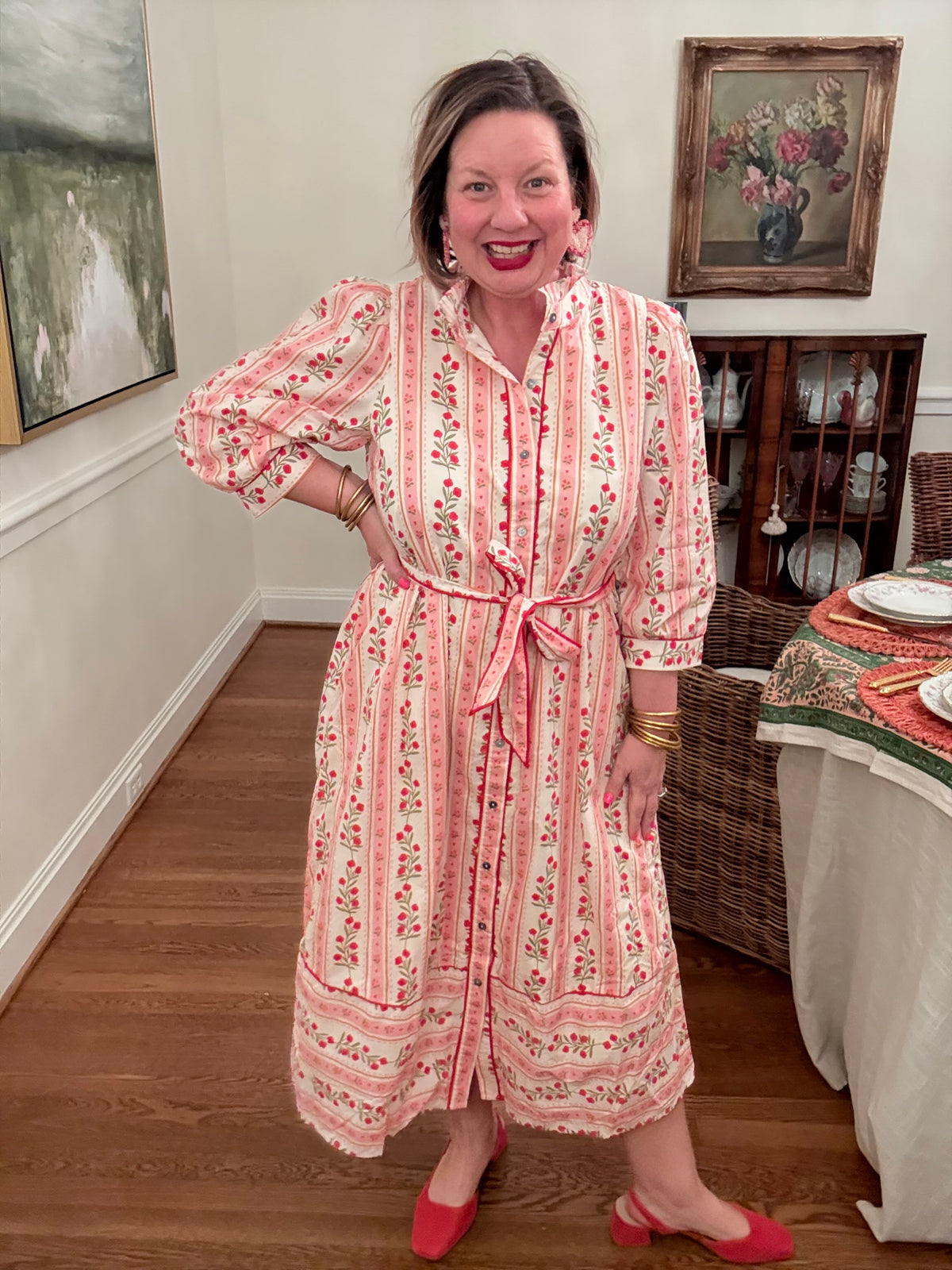 Breezy Printed Midi Dress