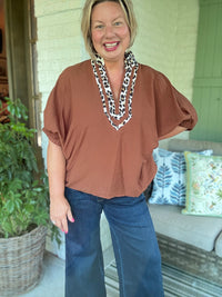 Trimmed in Leopard - Caramel