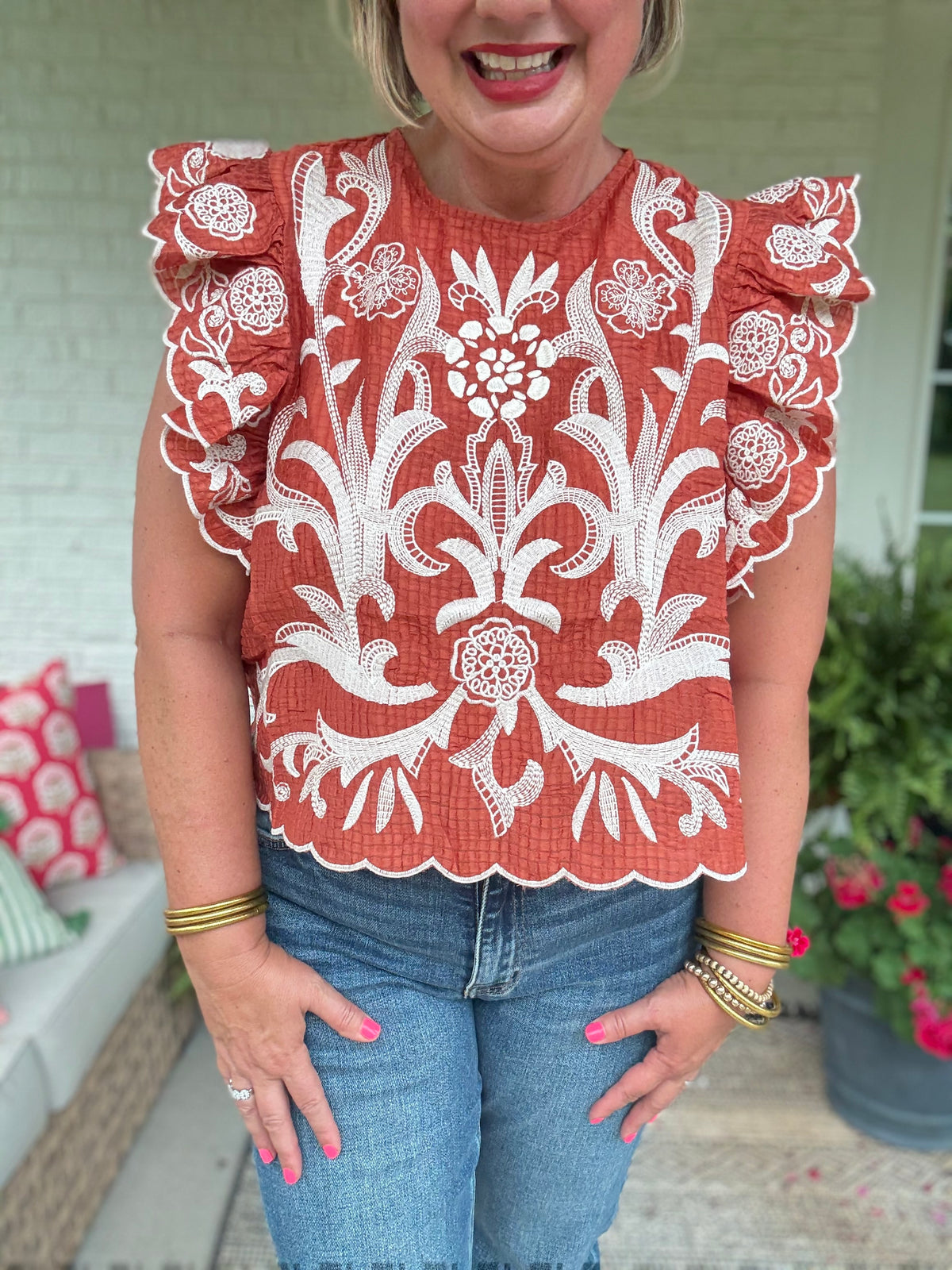 Sadie Flutter Sleeve Top