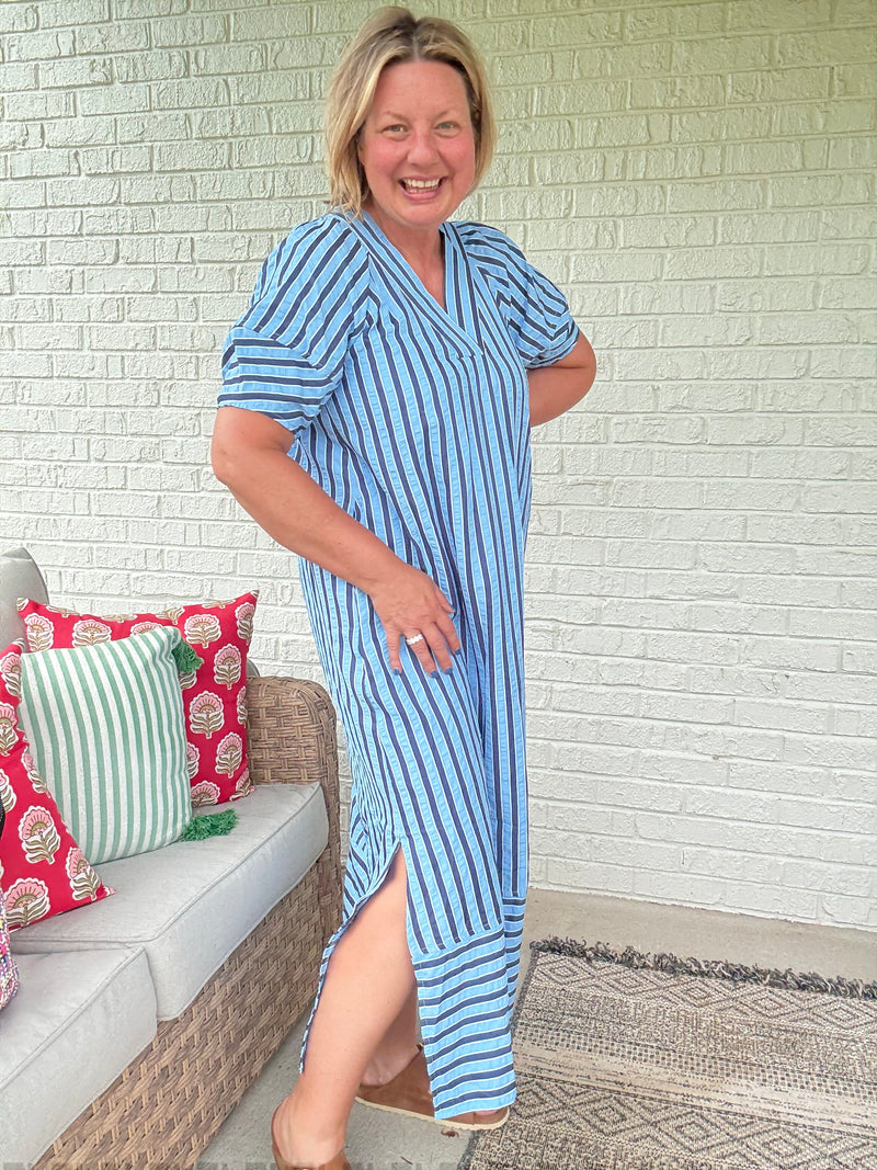Bella Blue Striped Dress