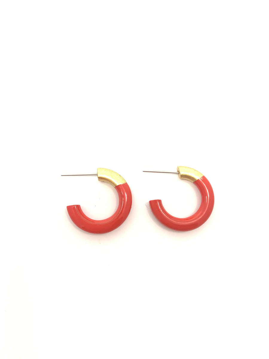 LIZ Sm Hoops - Tomato Red