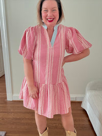 Puff Sleeve Gingham Dress