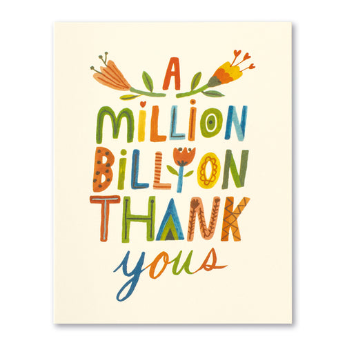 Thank You Card – A million billion thank you’s