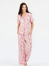 Charlotte Pants Set | Christmas Cottage Pink