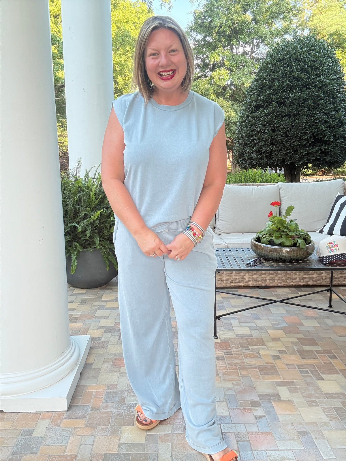 Poppy & Pine Knit Pant Set – Denim