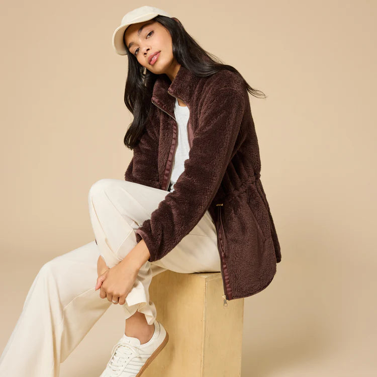 Softies DreamPlush Zip Jacket - Espresso
