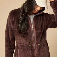 Softies DreamPlush Zip Jacket - Espresso