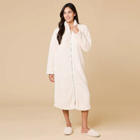 Softies DreamPlush Zip Robe - Almond